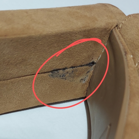 Sun + Stone, Heel Shoes Size 9.5 Brown Womens Dress Sandals Suede Platform - Picture 6 of 15